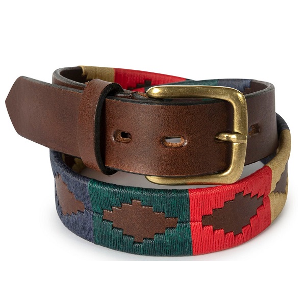 EMBROIDERED POLO LEATHER BELT 001
