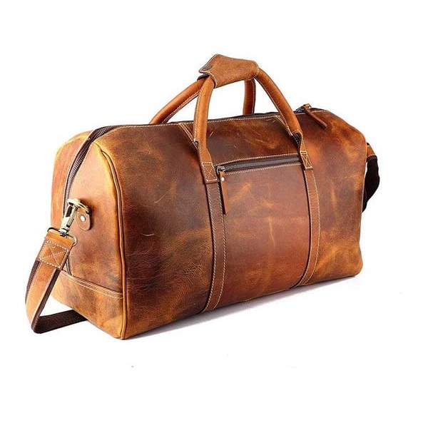 LEATHER DUFFLE BAG BL 097